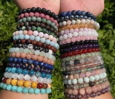 Crystal Gemstone Bracelet,Handmade Bracelet for Men and Women,Anxiety  Bracelet~