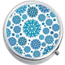 Snowflake Pattern Medicine Vitamin Pill Box
