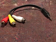 3.5 mm Stereo Jack Male to 3 RCA Female Splitters Cable