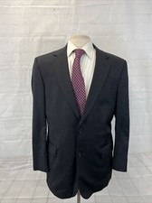 Jos. A. Bank Men's Black 100 Wool Blazer 42R 495 Two Button