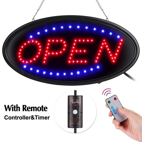 VENTA/ABIERTO Luz LED Neón Eléctrica Letrero de Negocios Puerta Ventana Tablero Iluminado - Imagen 3 de 12