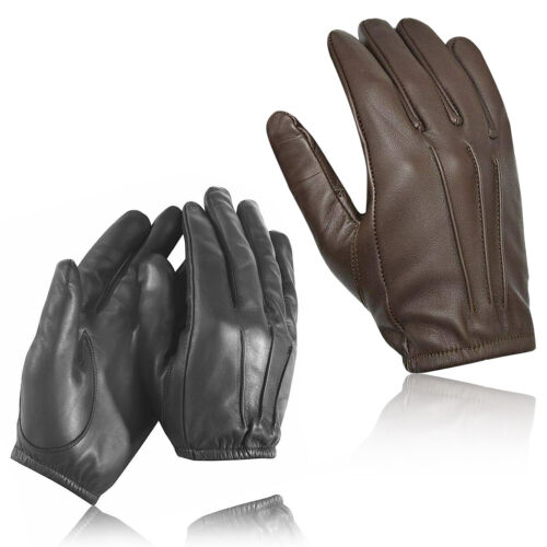 Protect anti slash fire resistant leather “made with Kevlar” gloves security SIA - Afbeelding 1 van 7