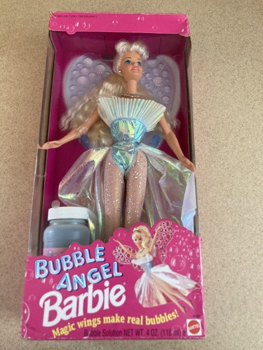 1994 Bubble Angel Barbie - Magic wings make bubbles - open box