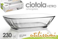 CIOTOLA INSALATIERA IN VETRO RETTANGOLARE 230CC CUCINA ACF-694165
