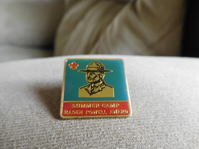 DC SCOUT BSA BADEN-POWELL SUMMER CAMP AWARD HAT PIN BP FOUNDER FDL INSIGNIA !!!!