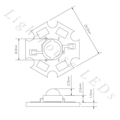 1w Ad Alta Potenza Led Con Stella In Alluminio Super Luminosa - Foto 4