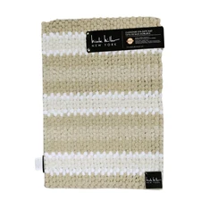 Nicole Miller 17x24 Tan Cushioned Spa Bath Mat Soft Non-Slip Mildew Resistant