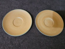 HEATH CERAMICS PUMPKIN & BROWN SAUCER SET OF ...