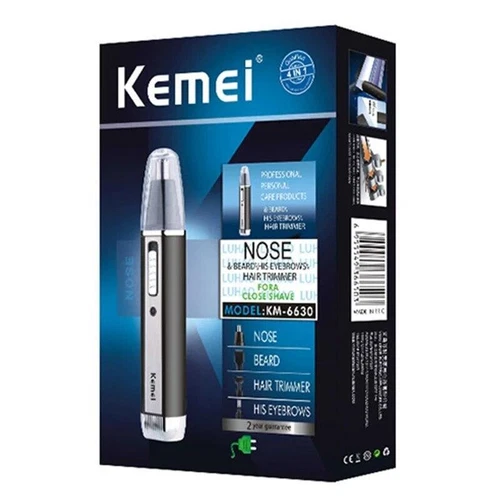 Kemei KM-6630 4 en 1 Set Afeitadora Barba Nariz Pelo Cejas Orejas Recortadora Cortapelos - Imagen 6 de 27