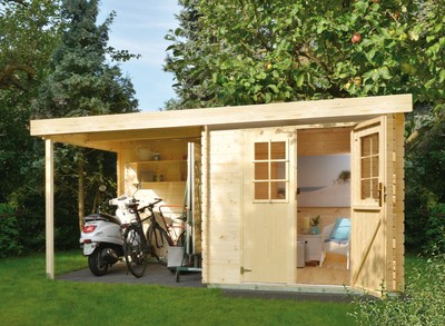 Gartenhaus YAWL mit Flachdach 19 mm in der Größe von 3,60 ...