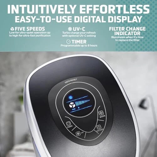 Purificador de aire GermGuardian HEPA con filtro UV-C para uso en el hogar y la oficina Foto 4 de 4