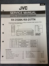 JVC RX-212BK  RX-217TN Service Manual Original w/Schematics, Parts List, etc 