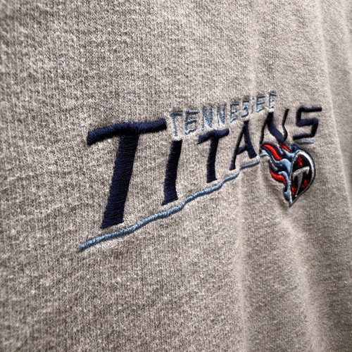Vtg Y2K Tennessee Titans Logo NFL Apparel Mens L / M Grey Crewneck Sweatshirt - Picture 4 of 10