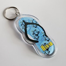 Hawaii Keychain Flip Flop Key Chain Blue Turtles