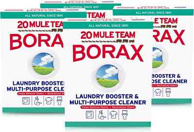 20 MULE TEAM Laundry Detergent All Natural Booster Multi Cleaner-65Oz Pack of 4
