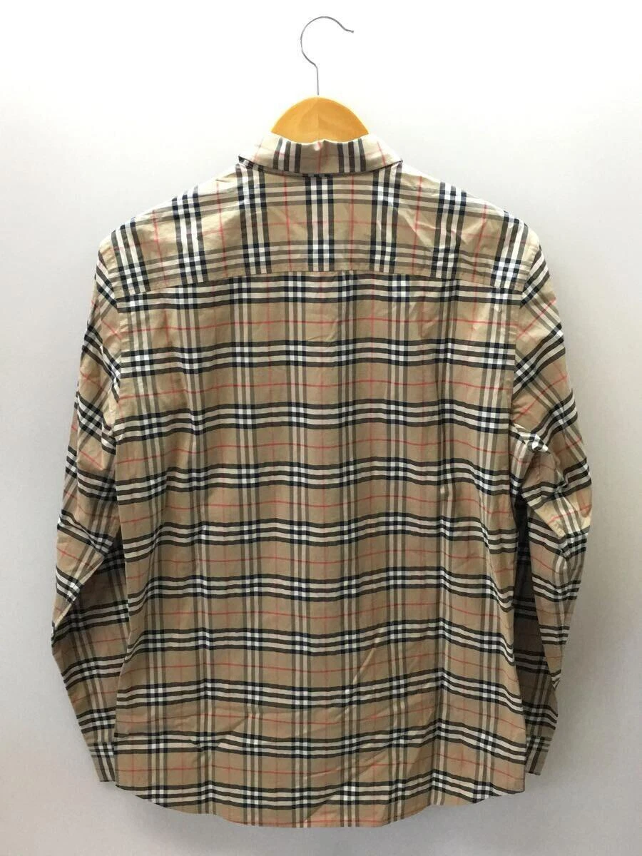 BURBERRY LONDON 20SS long-sleeved shirt M brown cotton check 8020966