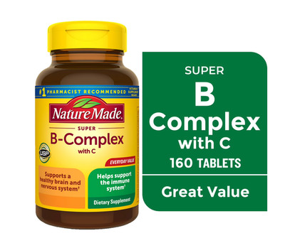 Nature Made Super B Complex with C 160 Tablets Immune Support