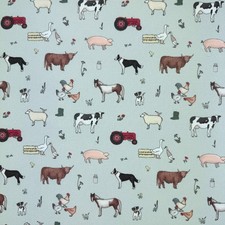 EMMA LAWRENCE FARMYARD FRIENDS DUCKEGG 100% COTTON CURTAIN/CRAFT/CUSHION/ FABRIC