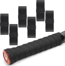 Tennis Racket Grip Tape, 6 Pack Precut Anti-Slip Overgrip, Super Absorbent Dry F