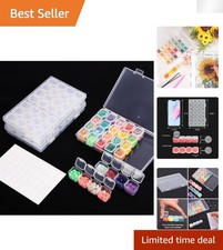 Artistic 3-Pack Stackable Bead Storage - Perfect for Crafts Organizing