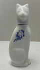 Vintage Avon Ming Cat White Milk Glass Bottle - ¾ full Bird of Paradise Cologne
