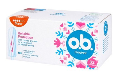 O.B. Original Super Tampons, 1 Packung - 32 Stück