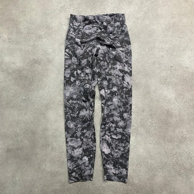 Lululemon Align Leggings Damen Small Floral Print High Rise Gym Pants, Grey