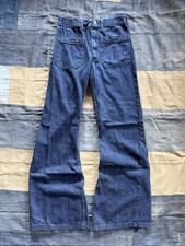 Vintage 60  s/70's Seafarer Dungarees Bell Bottom Utility Jeans 27x29
