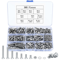 505 StüCk M5 Schrauben Set, Sechskantschrauben Muttern Set, Sechskant Schrauben