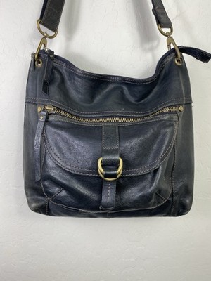 Fossil Sasha Crossbody Large Leather Retro 2009 Black 