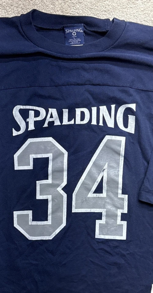Camiseta Raglán Spalding De Colección Años 80 Ropa Deportiva Ropa De Colección Para Hombres LG Foto 2 de 4