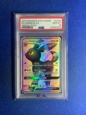2019 Pokemon Sun & Moon Hidden Fates #SV69 Fa/Umbreon Gx Hidden Fates PSA 10