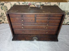 Antique Pilliod Machinist 8 Drawer Oak Tool Chest Perfect Restoration Candidate