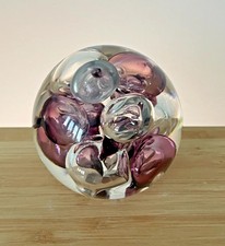 Langham Glass "Air" paperweight in purple/clear, possible 2nd