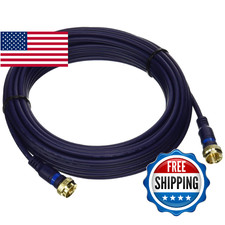 C2G Velocity Mini-Coax F-Type Cable 25ft Blue
