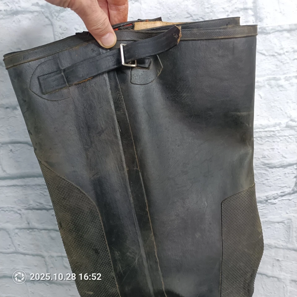 Servus Vintage Firefighter Fireman 3/4 Hip Boots Waders Turnout Boots Size 8 s13 - Image 2 of 4