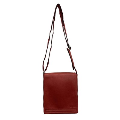 BREE - Red Black Leather Shoulder Bag