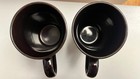 Kahlua Coffee Cup Mug Set of 2 Brown Embossed Raised Lettering Coffee Bean 12oz — photo 5
