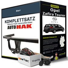 Für OPEL Zafira Tourer C Typ P12 Anhängerkupplung starr +eSatz 13pol uni 11- AHK