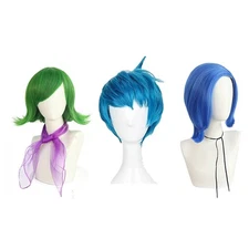 Anime Out Joy/Disgust/SADNESS Synthetic Natural Hair Wig Short,Anger Halloween