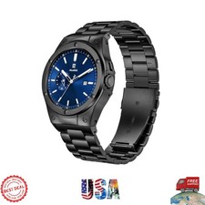 Luxury Black Stainless Steel Band for Google Pixel Watch 3/2/1 Perfect Fit