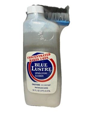 Vtg New OLD Stock Blue Lustre Upholstery Cleaner Concentrate Brush Bottle Sealed