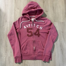 Vintage Y2K Abercrombie Fitch Hoodie Women s Medium Pink Full Zip Embroidered