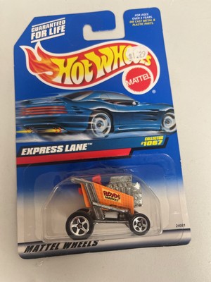 2001 Hot Wheels Mainline/Collector #111 EXPRESS LANE Orange w/5 Spoke A110