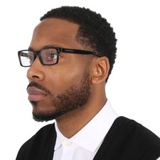 Burberry Demo Rectangular Mens Eyeglasses BE2...