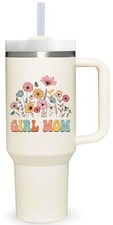 40 oz Tumbler with Handle for Girlmom.Mothers Day Tumbler Gifts for girl mom