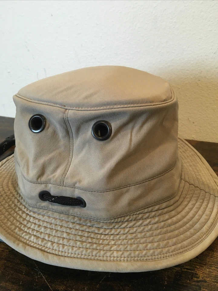 Sombrero ultraligero Tilley Endurables T5 Adventure beige 7 1/4 hecho en Canadá para hombre Foto 4 de 4