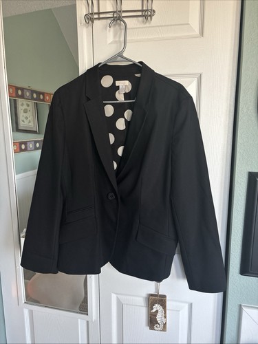 Chicos Black Blazer Jacket Size 3