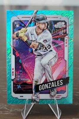2024 Topps Cosmic Chrome - Nick Gonzales #39 Aqua Equinox Refractor /199 (RC)