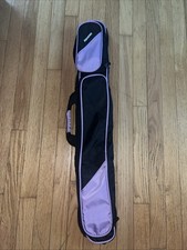 Pool Cue Case 2X2 Pool Stick Case Holds 2 Sticks W/2 Accessory Zipper Pockets